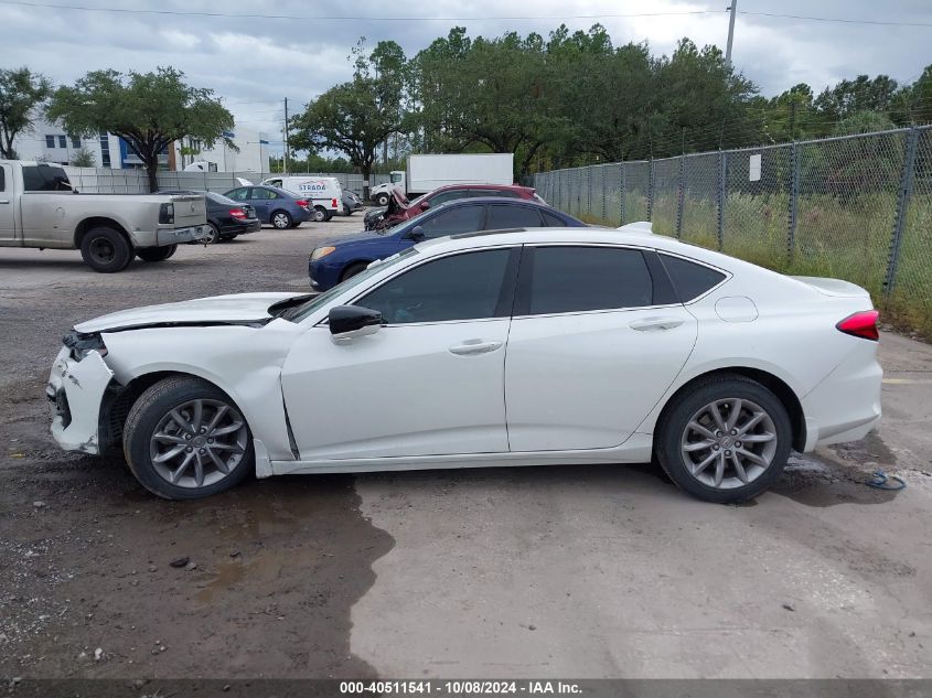 2021 Acura Tlx Standard VIN: 19UUB6F37MA005312 Lot: 40511541