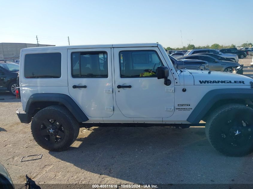 2016 Jeep Wrangler Unlimited Sport VIN: 1C4BJWDG2GL322602 Lot: 40511616