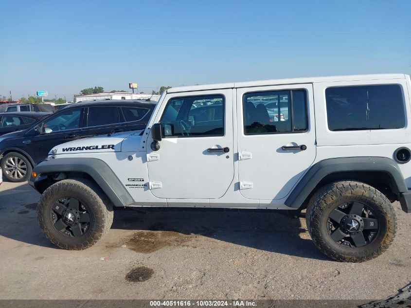 2016 Jeep Wrangler Unlimited Sport VIN: 1C4BJWDG2GL322602 Lot: 40511616