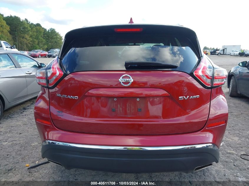 2018 Nissan Murano Sv VIN: 5N1AZ2MH6JN148899 Lot: 40511708