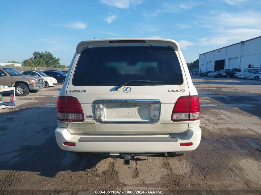 2006 Lexus Lx 470 Base (A5) VIN: JTJHT00W764012515 Lot: 40511847