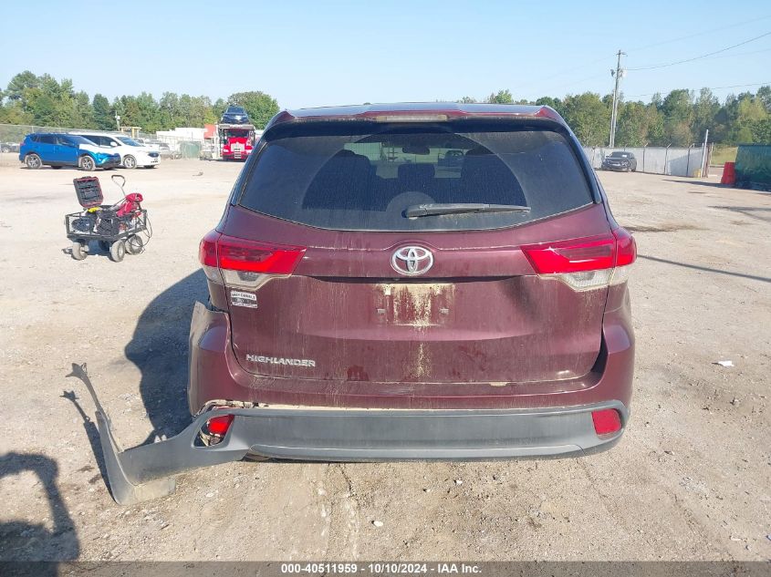 5TDZZRFH4KS354778 2019 Toyota Highlander Le