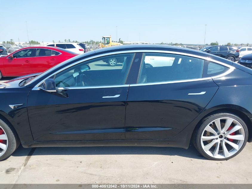 2018 Tesla Model 3 Long Range/Performance VIN: 5YJ3E1EB6JF170798 Lot: 40512042