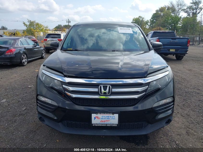 2016 Honda Pilot Lx VIN: 5FNYF6H16GB095208 Lot: 40512118