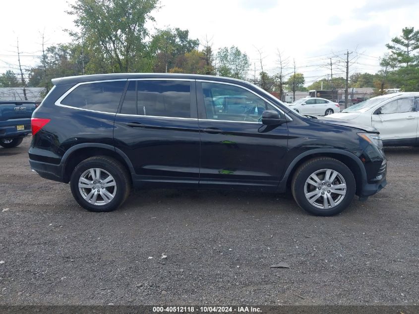 2016 Honda Pilot Lx VIN: 5FNYF6H16GB095208 Lot: 40512118