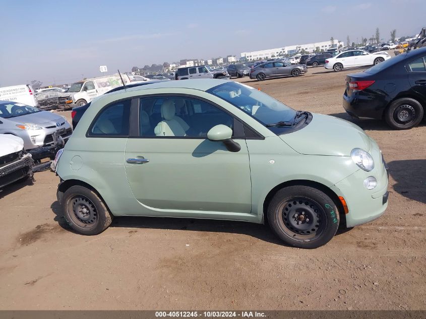 2012 Fiat 500 Pop VIN: 3C3CFFAR7CT383250 Lot: 40512245