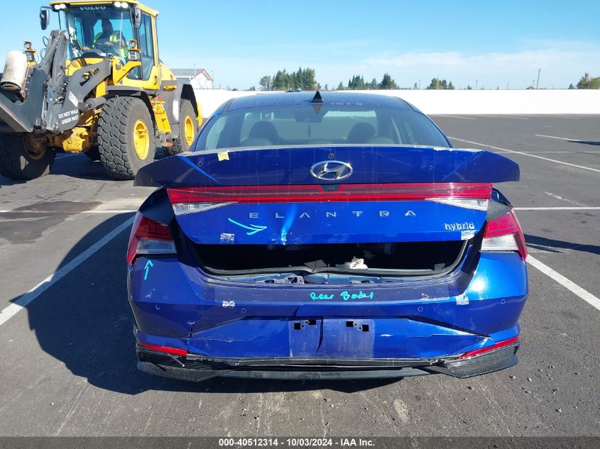 2023 Hyundai Elantra Hybrid Limited VIN: KMHLN4AJ9PU057891 Lot: 40512314