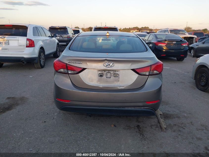 2015 Hyundai Elantra Se VIN: 5NPDH4AE8FH551297 Lot: 40512357