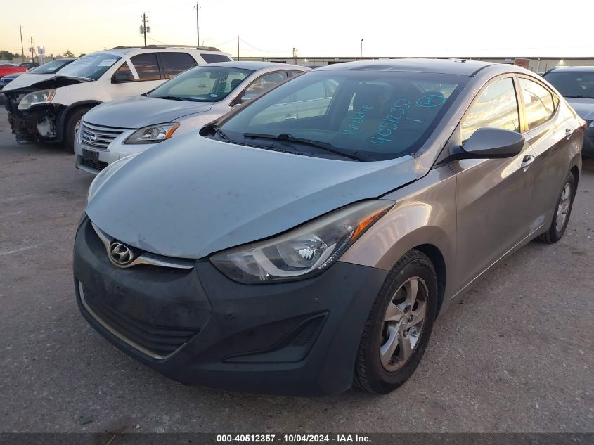 2015 Hyundai Elantra Se VIN: 5NPDH4AE8FH551297 Lot: 40512357