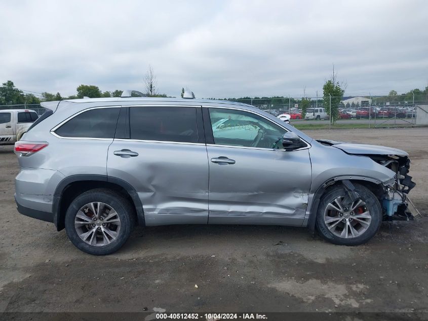 5TDJKRFH4FS106943 2015 Toyota Highlander Xle V6