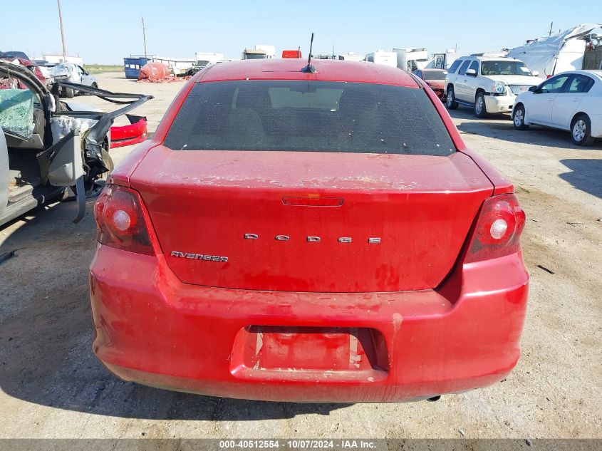 2013 Dodge Avenger Se VIN: 1C3CDZAB2DN666960 Lot: 40512554