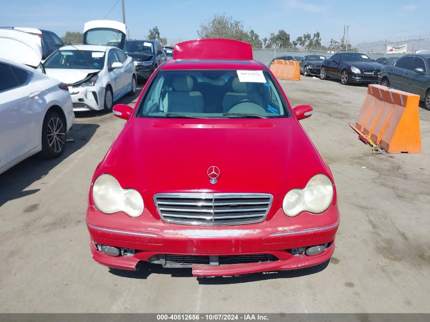 2005 Mercedes-Benz C 230 Kompressor Sport VIN: WDBRF40J85F576914 Lot: 40512656