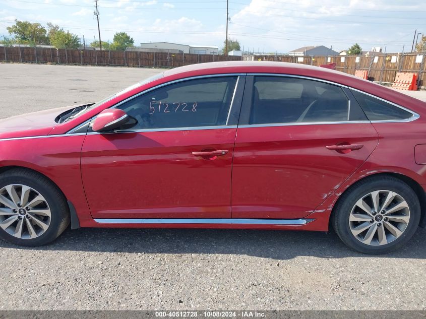 5NPE34AFXGH272382 2016 Hyundai Sonata Sport