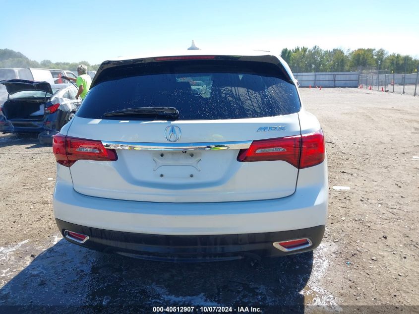 2014 Acura Mdx VIN: 5FRYD3H21EB016570 Lot: 40512907