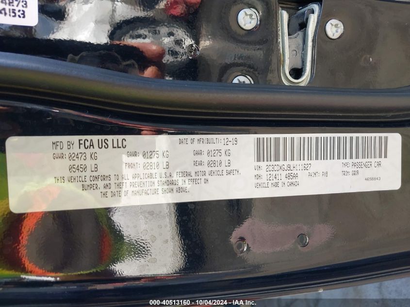 2C3CDXGJ9LH111627 2020 Dodge Charger Scat Pack Rwd