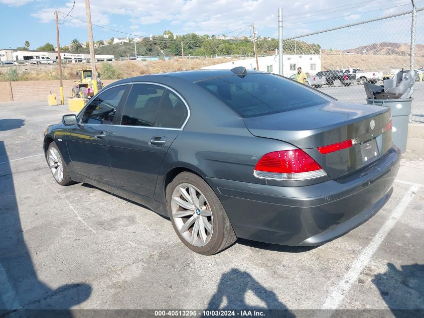 2005 BMW 745I VIN: WBAGL63525DP75994 Lot: 40513295