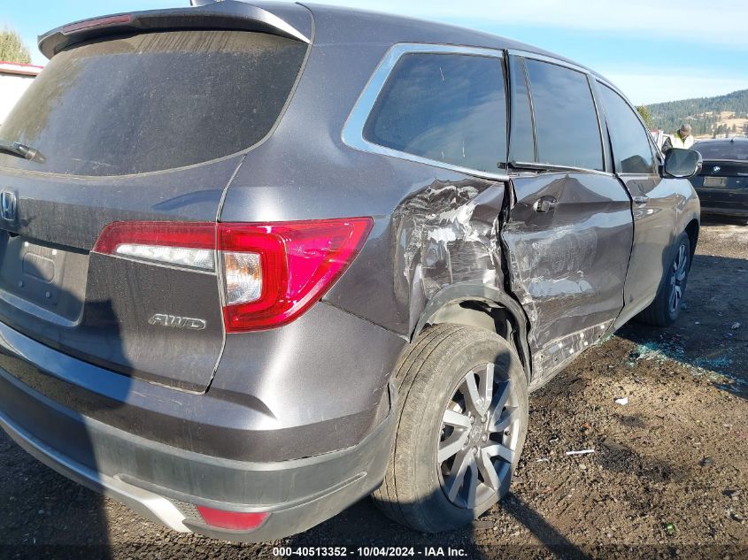 2019 Honda Pilot Ex-L VIN: 5FNYF6H56KB058767 Lot: 40513352