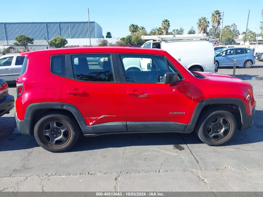 2016 Jeep Renegade Sport VIN: ZACCJAAT4GPC74623 Lot: 40513643