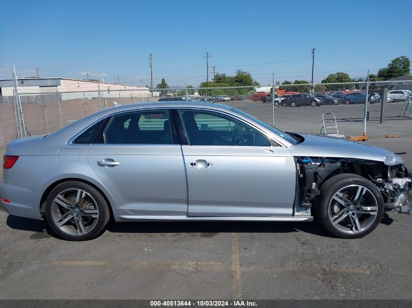 2017 Audi A4 2.0T Premium VIN: WAUMNAF48HN037425 Lot: 40513644