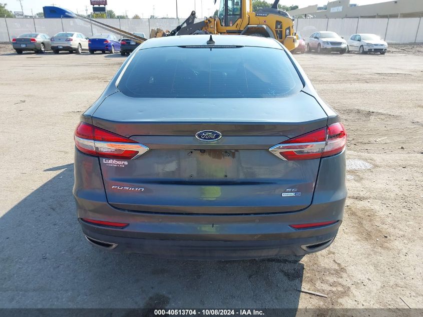 2019 Ford Fusion Se VIN: 3FA6P0T97KR285238 Lot: 40513704