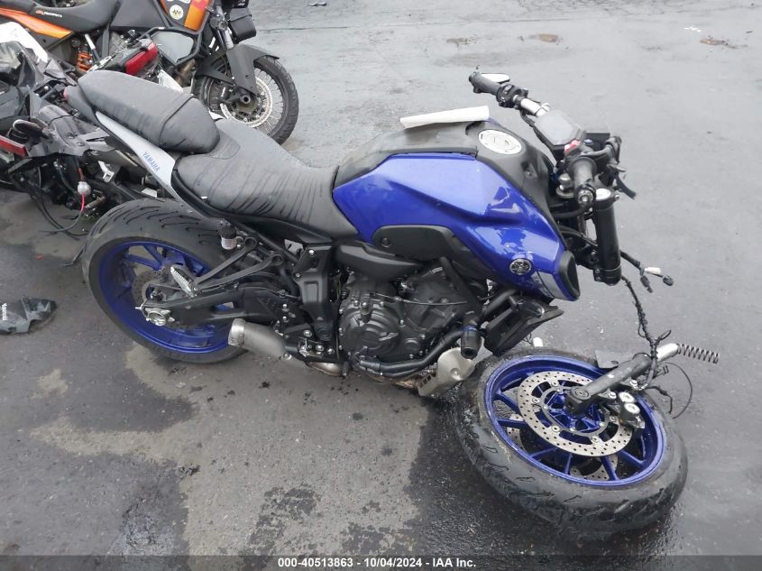 2021 Yamaha Mt07 VIN: JYARM32E7MA000479 Lot: 40513863