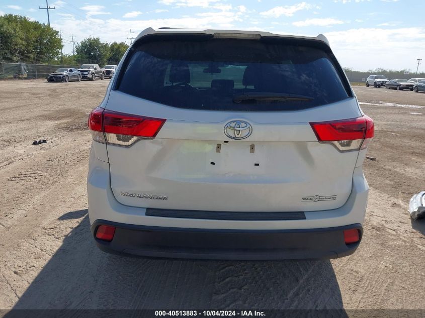 5TDZZRFH5KS289553 2019 Toyota Highlander Le