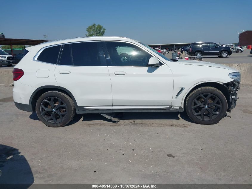 2021 BMW X3 Sdrive30I VIN: 5UXTY3C07M9H88586 Lot: 40514069