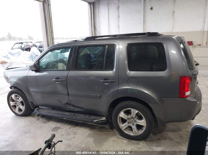 2014 Honda Pilot Ex-L VIN: 5FNYF4H5XEB013517 Lot: 40514141