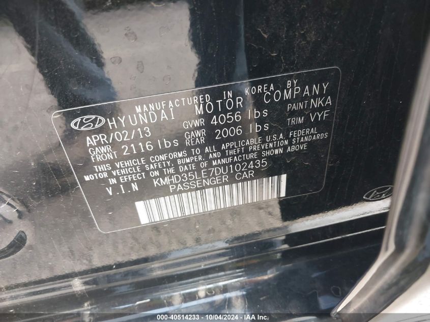 KMHD35LE7DU102435 2013 Hyundai Elantra Gt