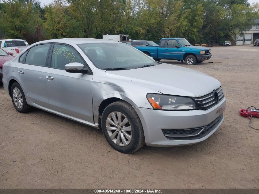 2013 Volkswagen Passat 2.5L S VIN: 1VWAP7A39DC021092 Lot: 40514240