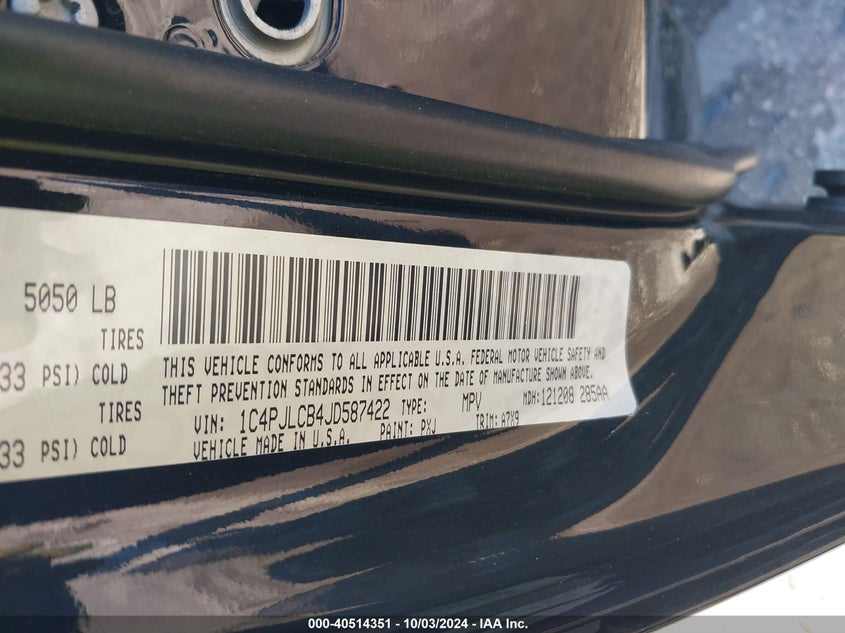 1C4PJLCB4JD587422 2018 Jeep Cherokee Latitude