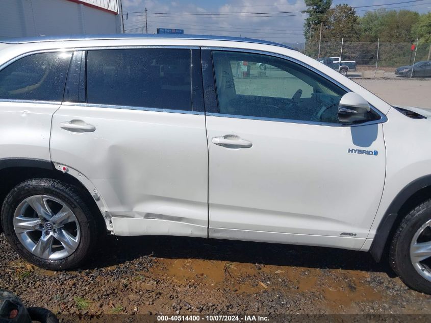 5TDDCRFH1GS018153 2016 Toyota Highlander Hybrid Limited Platinum V6