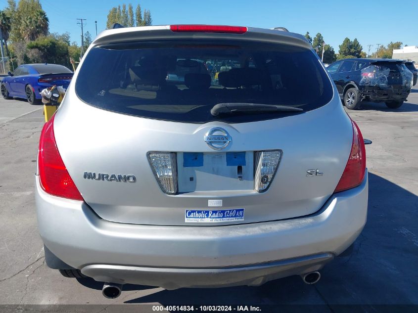 JN8AZ08T85W313783 2005 Nissan Murano Sl