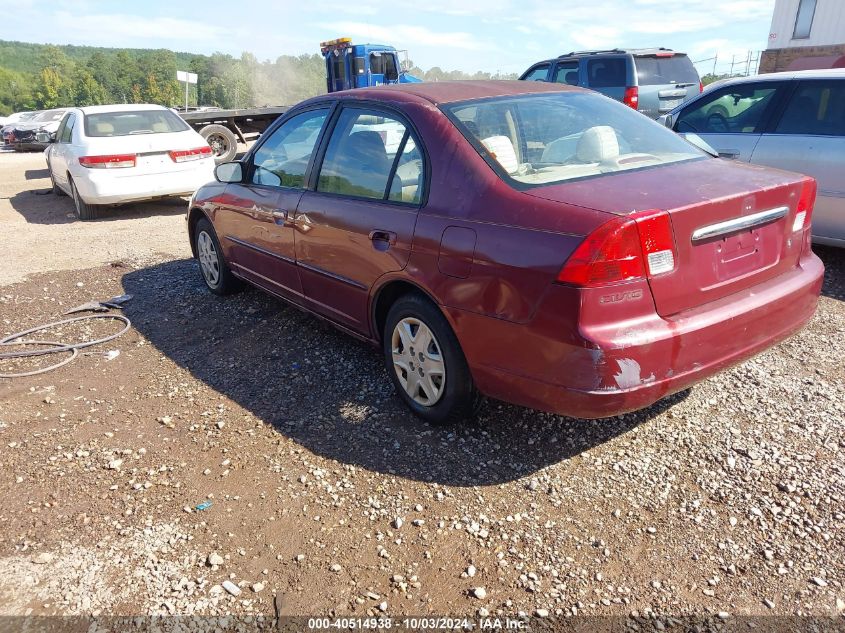 2003 Honda Civic Lx VIN: 2HGES16513H619667 Lot: 40514938