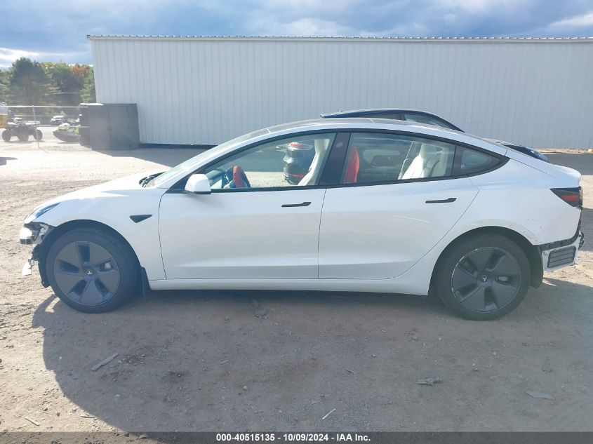 2022 Tesla Model 3 Rear-Wheel Drive VIN: 5YJ3E1EA4NF320629 Lot: 40515135