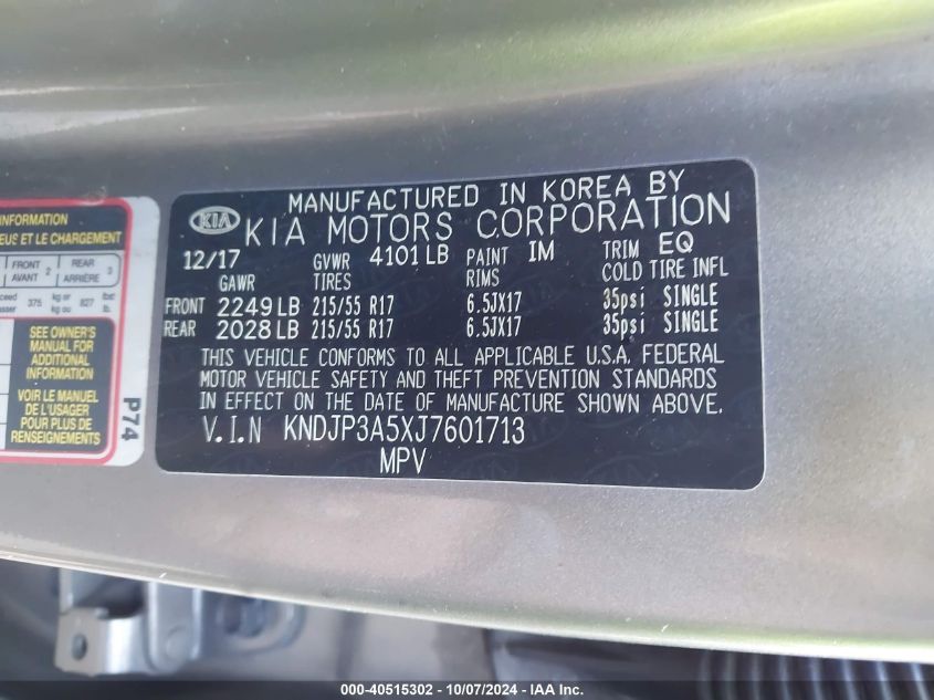 KNDJP3A5XJ7601713 2018 Kia Soul +