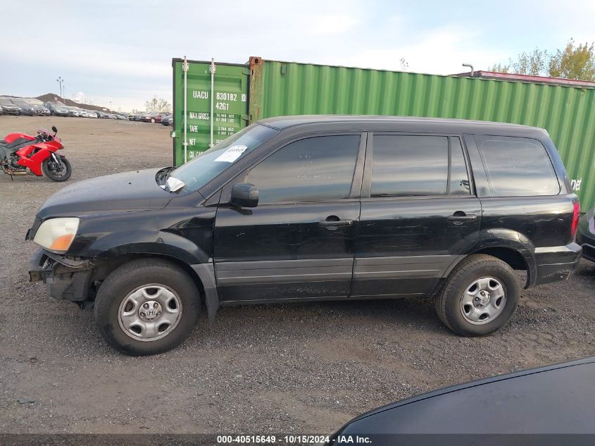 2003 Honda Pilot Lx VIN: 2HKYF18113H582184 Lot: 40515649