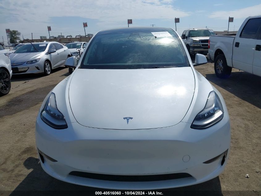 2021 Tesla Model Y Long Range Dual Motor All-Wheel Drive VIN: 5YJYGDEE7MF092791 Lot: 40516060