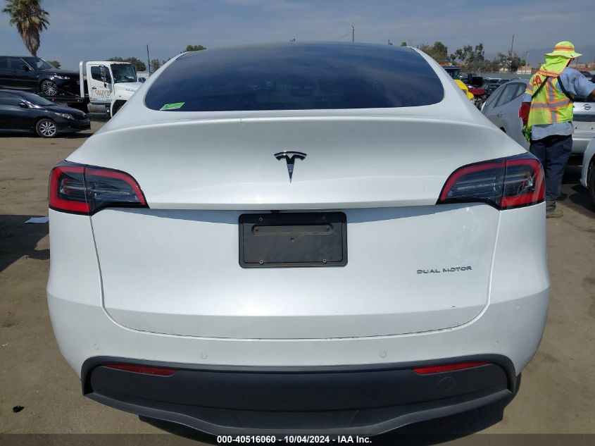 2021 Tesla Model Y Long Range Dual Motor All-Wheel Drive VIN: 5YJYGDEE7MF092791 Lot: 40516060