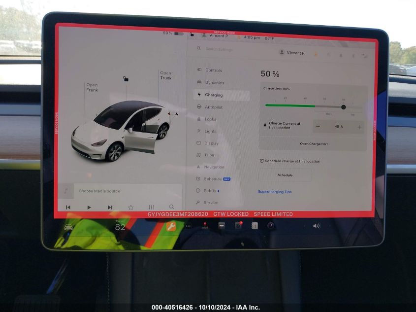 2021 TESLA MODEL Y LONG RANGE DUAL MOTOR ALL-WHEEL DRIVE - 5YJYGDEE3MF208620