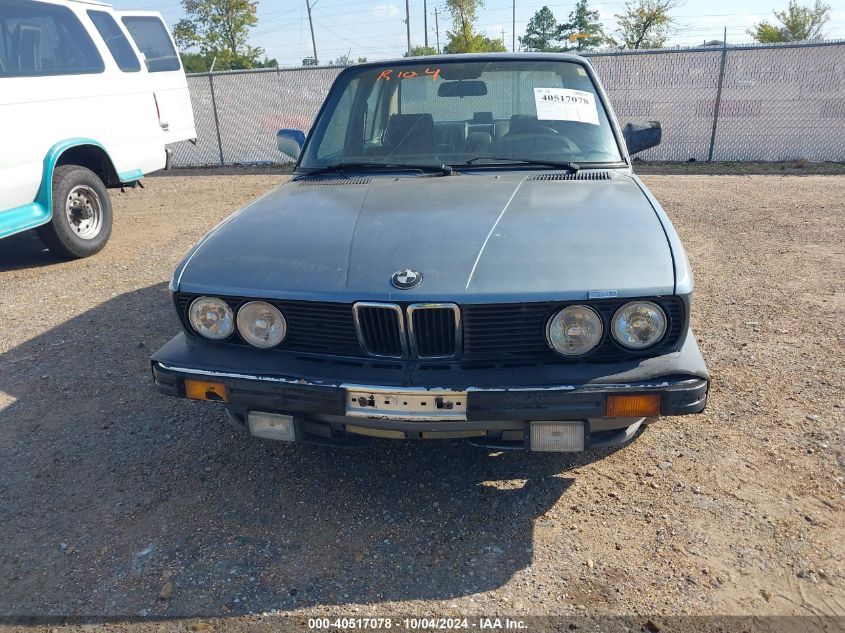 1987 BMW 528 E Automatic VIN: WBADK8300H9710526 Lot: 40517078