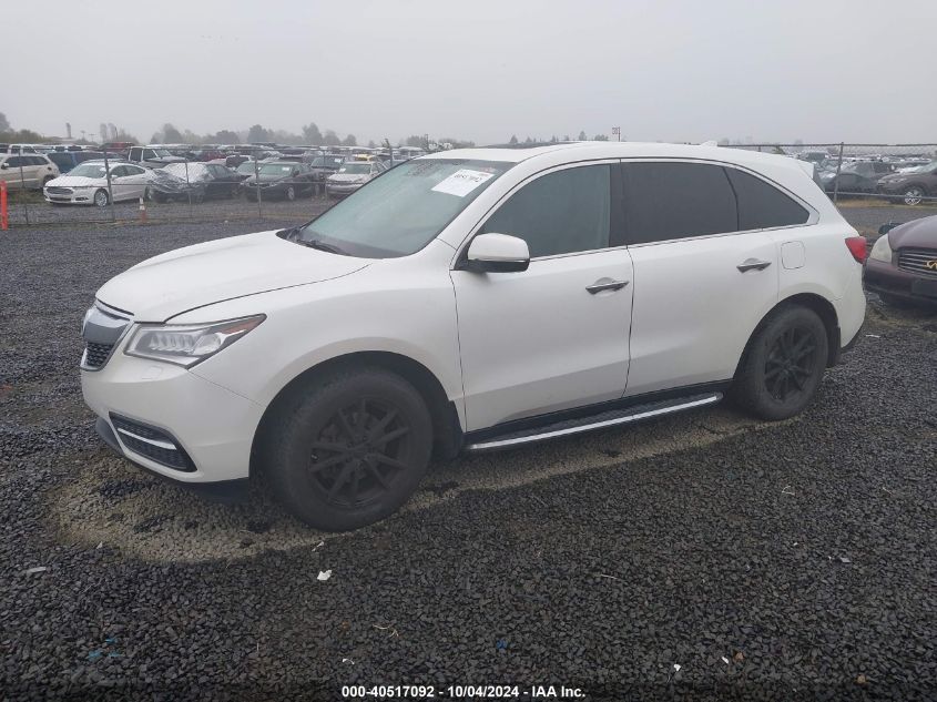 VIN 5FRYD4H49EB507041 2014 ACURA MDX no.2