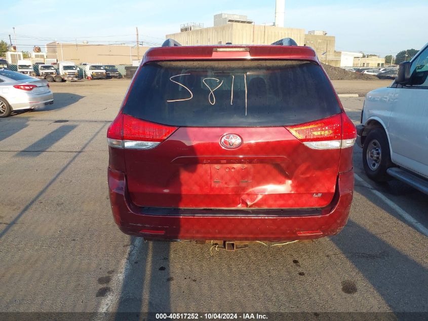 5TDKK3DC4CS206139 2012 Toyota Sienna Le V6 8 Passenger