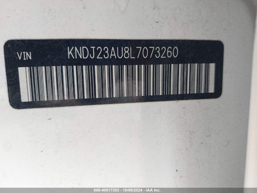 KNDJ23AU8L7073260 2020 Kia Soul Lx