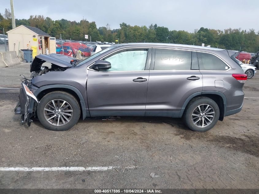 2019 Toyota Highlander Xle VIN: 5TDJZRFH4KS576816 Lot: 40517595