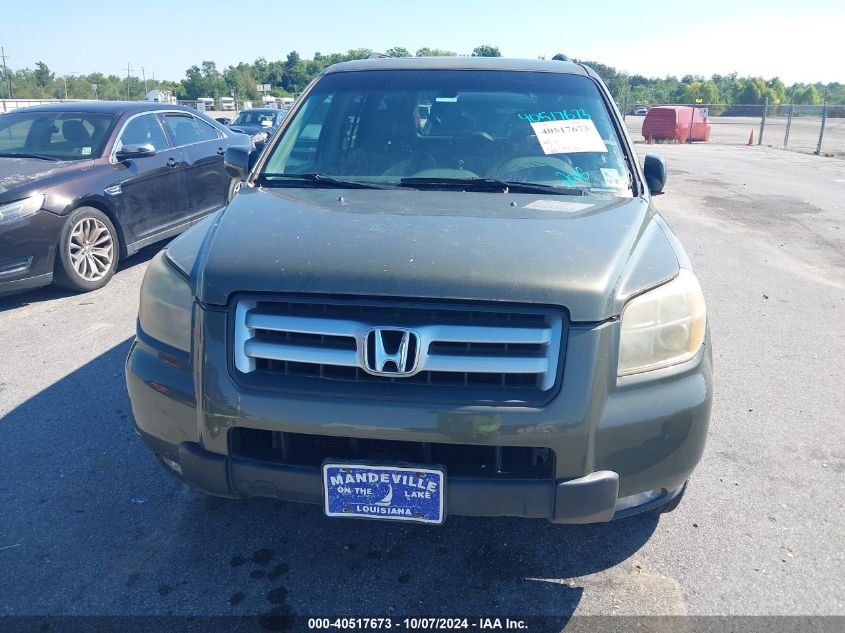 2006 Honda Pilot Ex-L VIN: 5FNYF28606B021723 Lot: 40517673