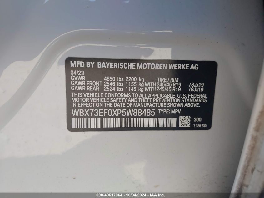 WBX73EF0XP5W88485 2023 BMW X1 xDrive28I