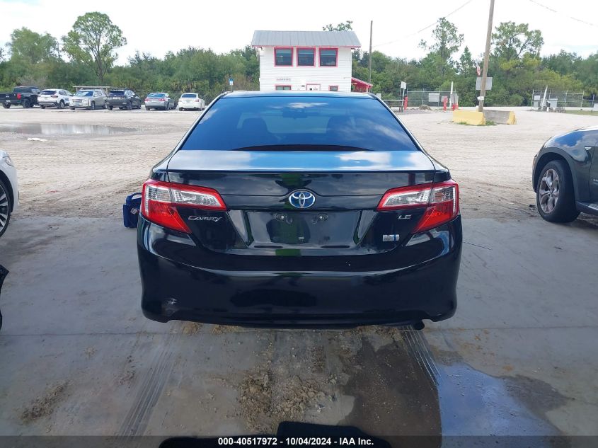 2014 Toyota Camry Hybrid Le VIN: 4T1BD1FK6EU139735 Lot: 40517972