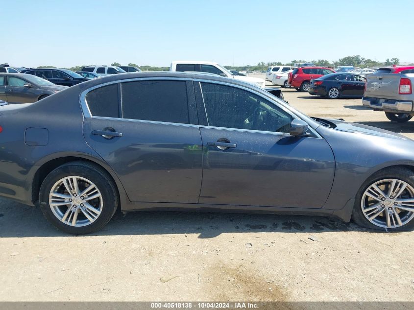 2013 Infiniti G37X VIN: JN1CV6AR6DM760921 Lot: 40518138