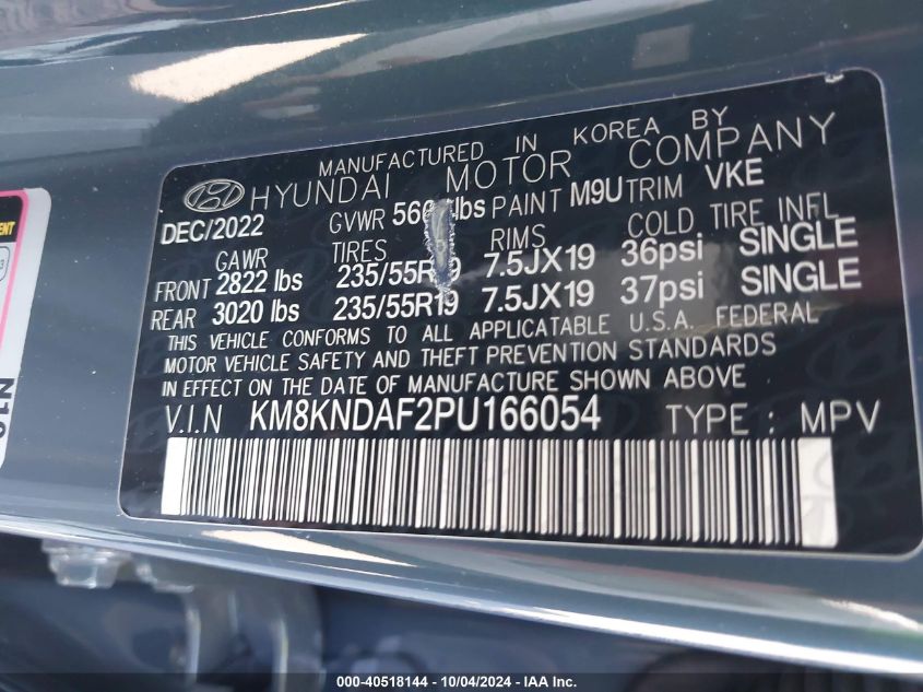 KM8KNDAF2PU166054 2023 Hyundai Ioniq 5 Sel